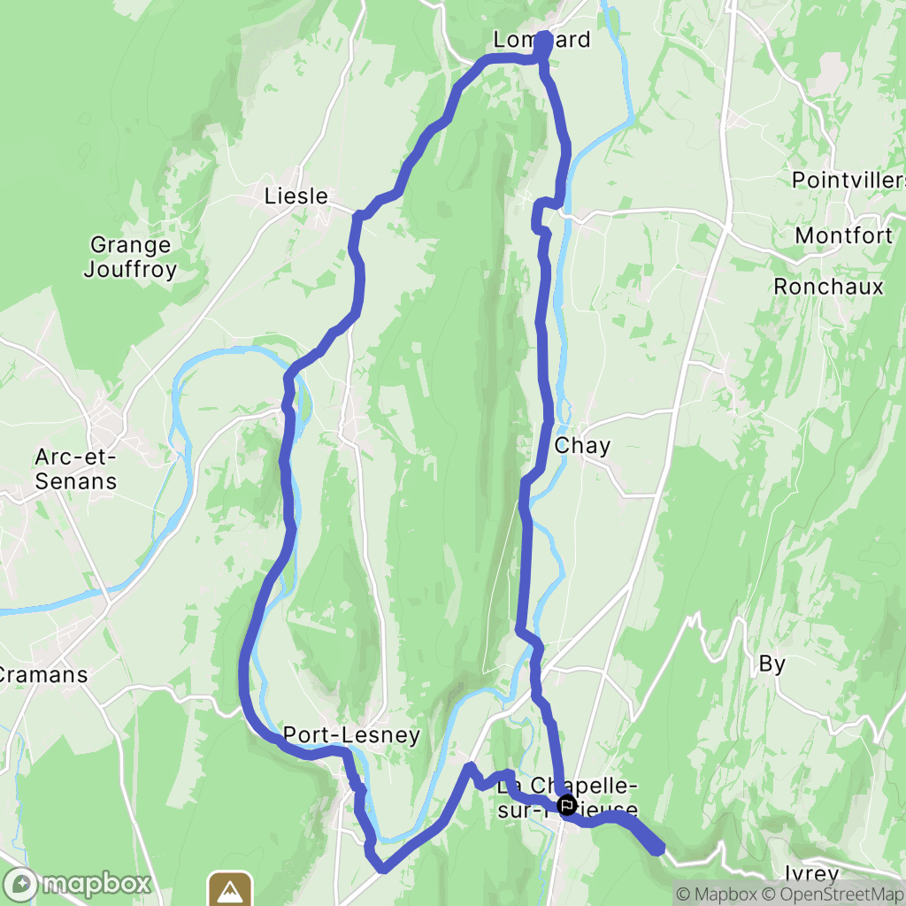 La Chapelle-sur-Furieuse : carte du parcours de randonnée - France