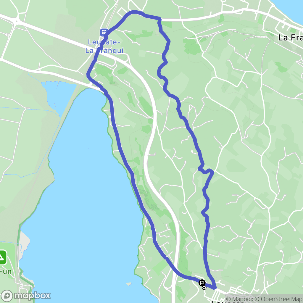 Leucate : carte du parcours de randonnée - France
