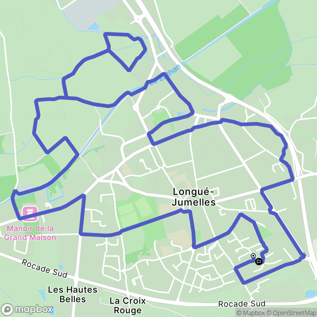 Longué-Jumelles : carte du parcours de randonnée - France