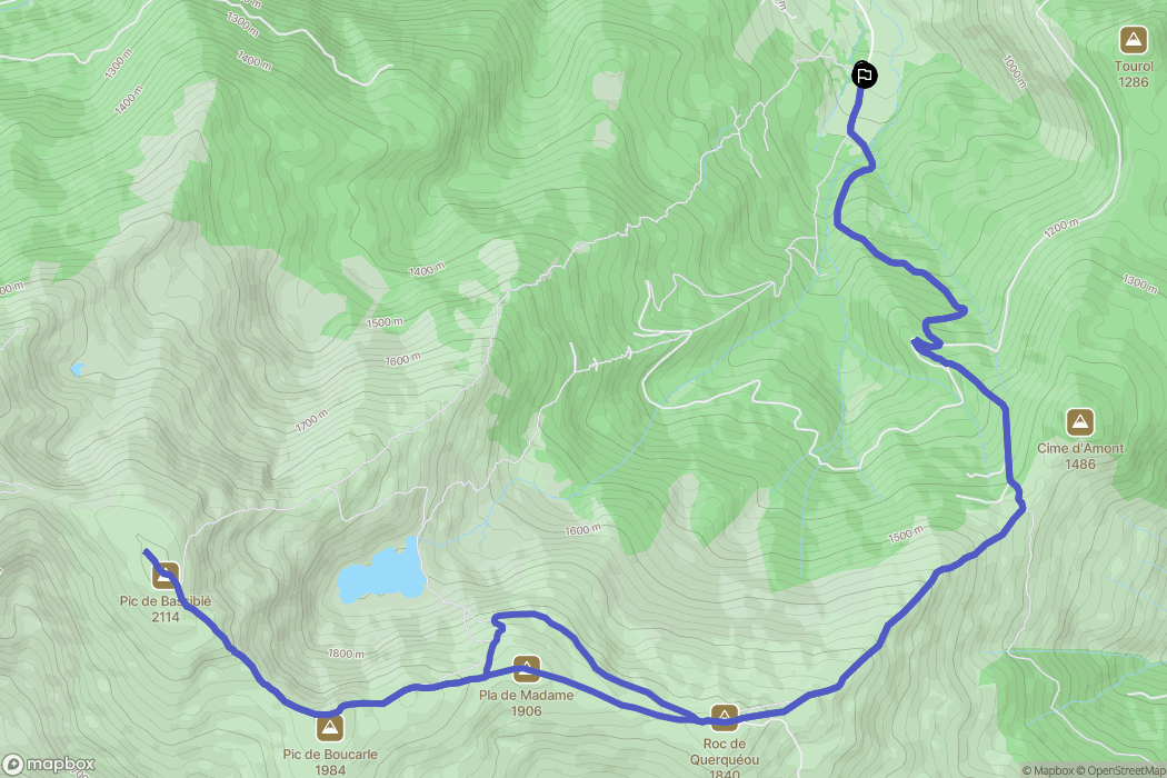 Gourbit : carte du parcours de randonnée - France
