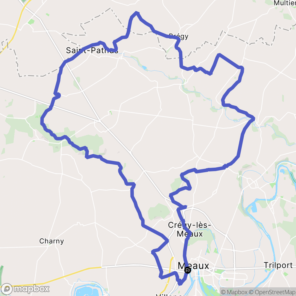 Villenoy : carte du parcours de randonnée - France