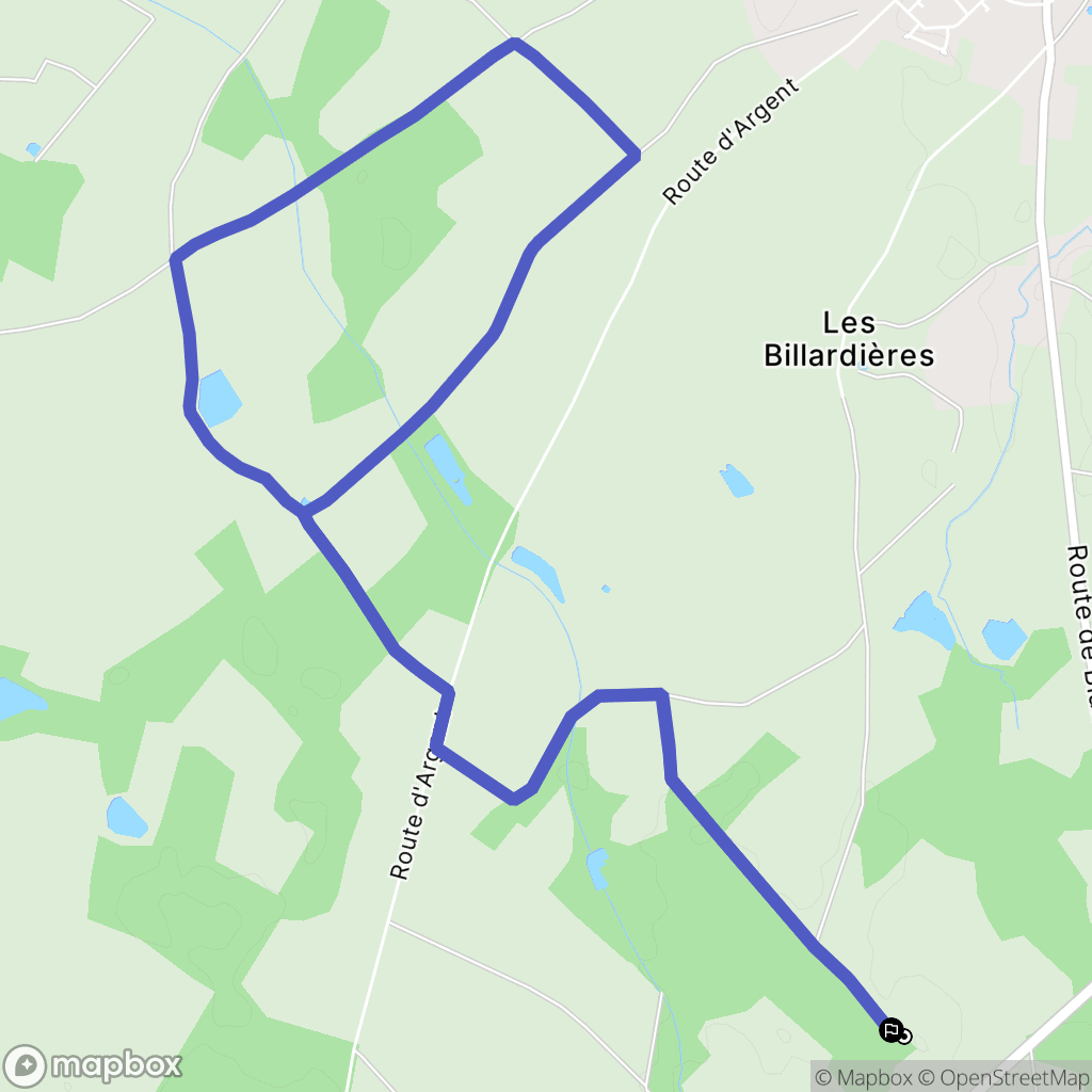 Coullons : carte du parcours de randonnée - France