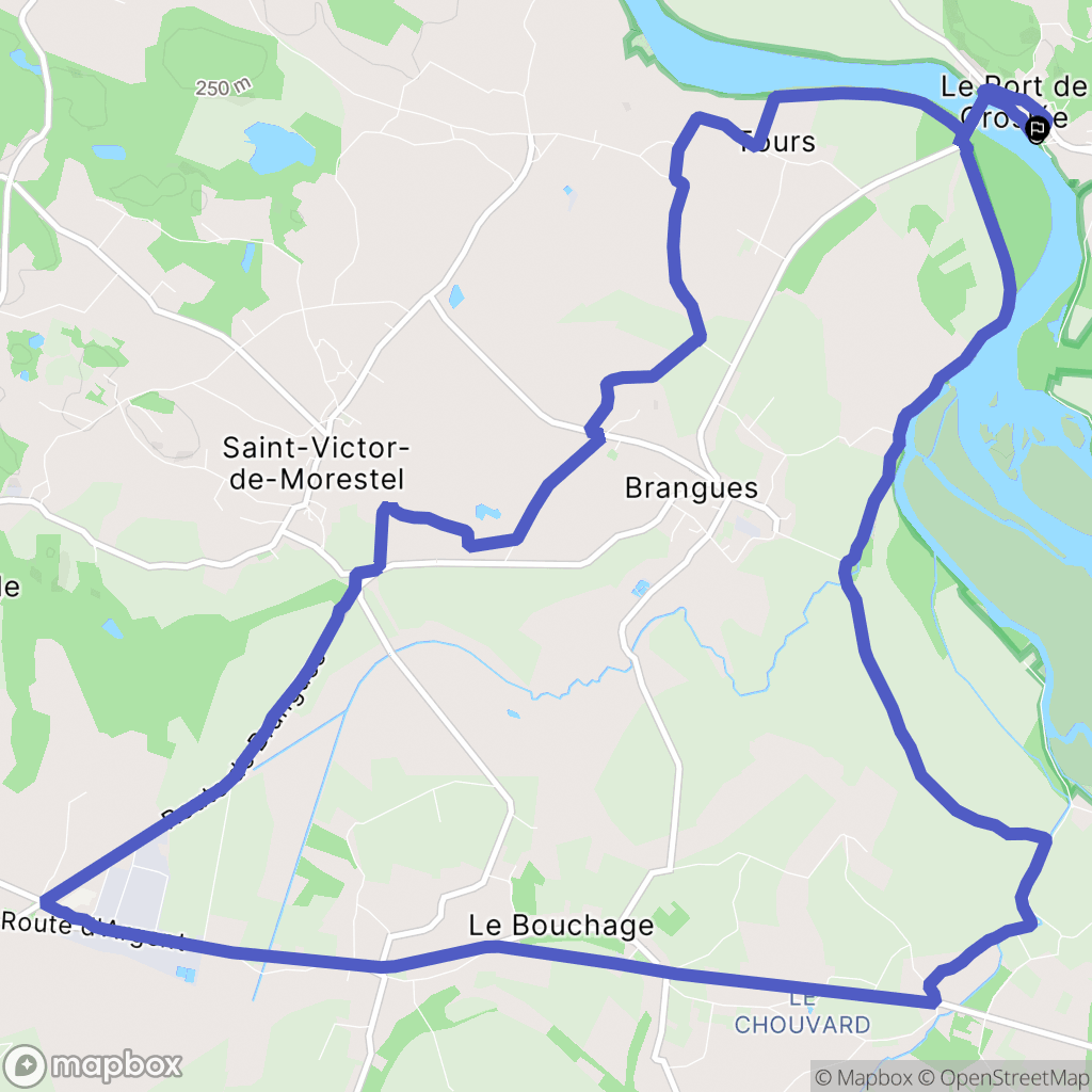 Groslée-Saint-Benoit : carte du parcours de randonnée - France