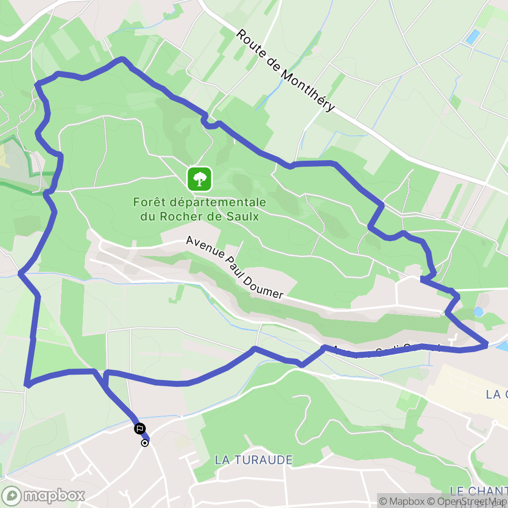 La Ville-du-Bois : carte du parcours de randonnée - France