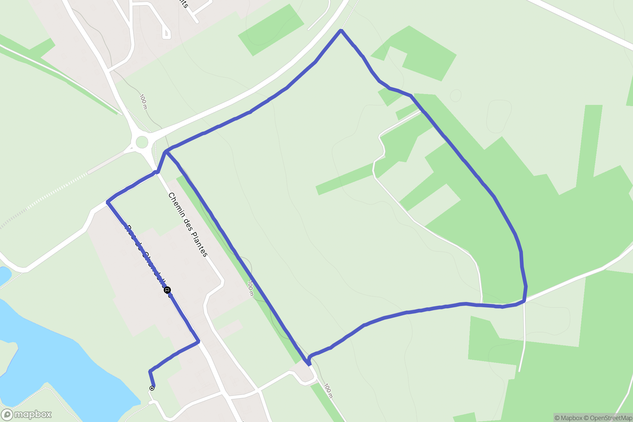 Coulombs : carte du parcours de randonnée - France