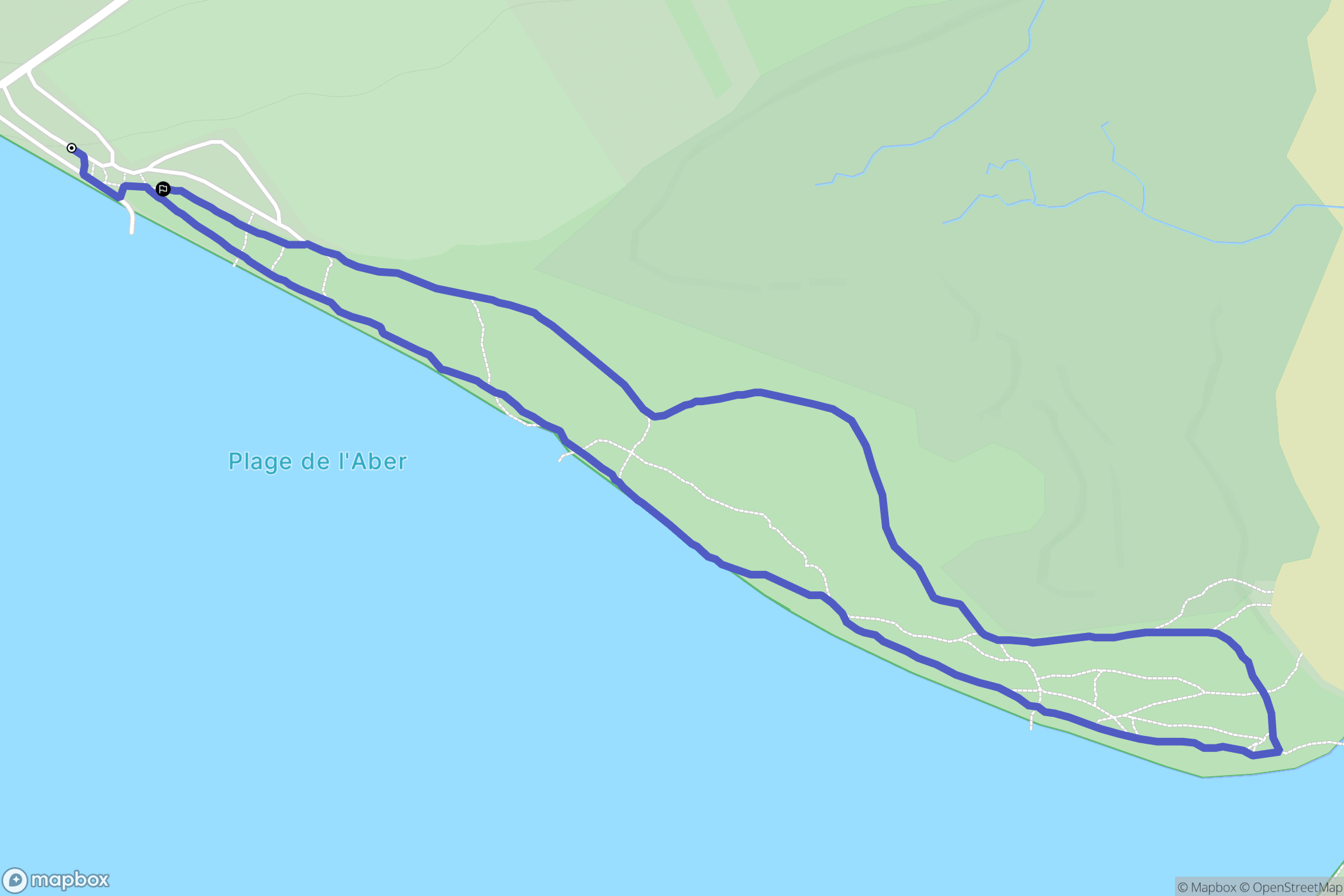 Crozon : carte du parcours de randonnée - France