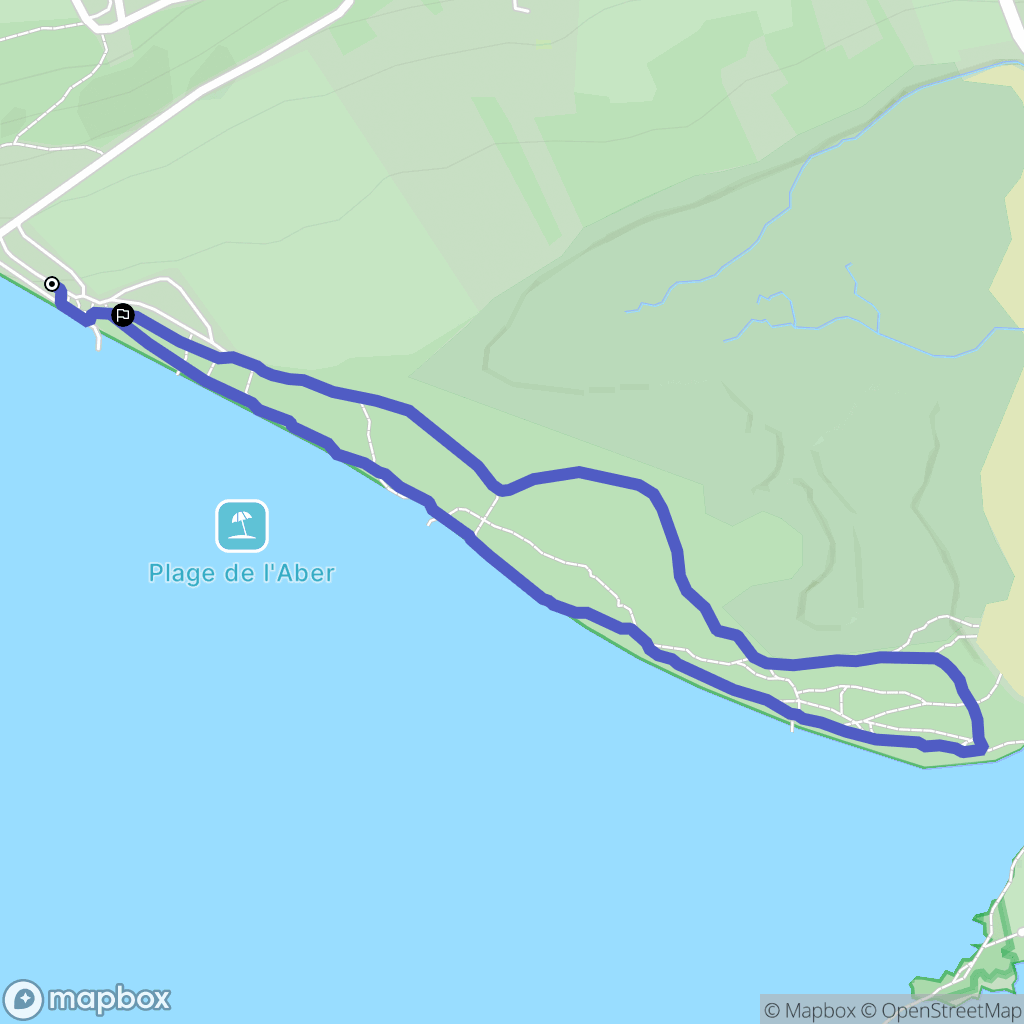 Crozon : carte du parcours de randonnée - France