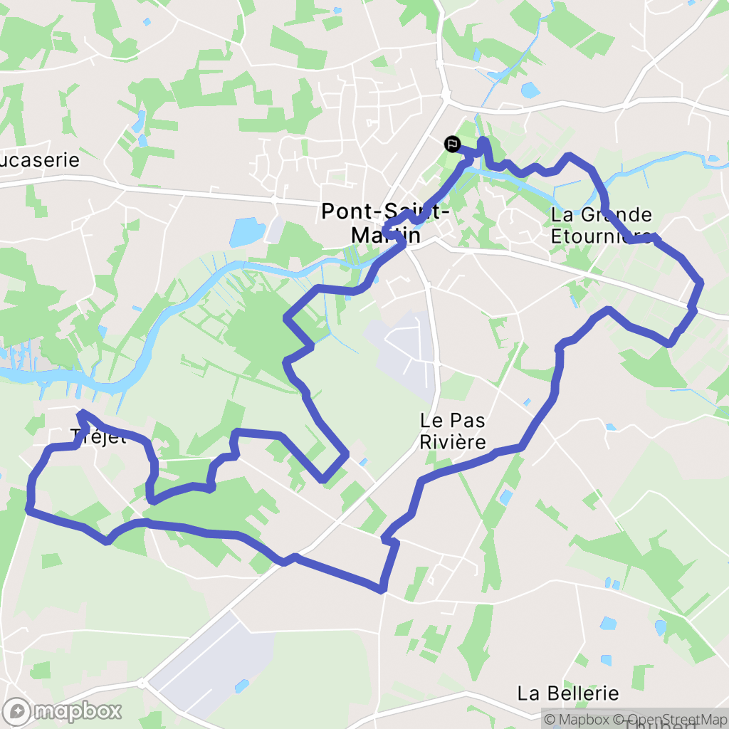 Pont-Saint-Martin : carte du parcours de randonnée - France