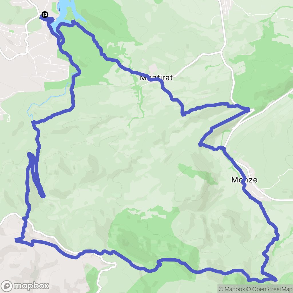 Carcassonne : carte du parcours de randonnée - France