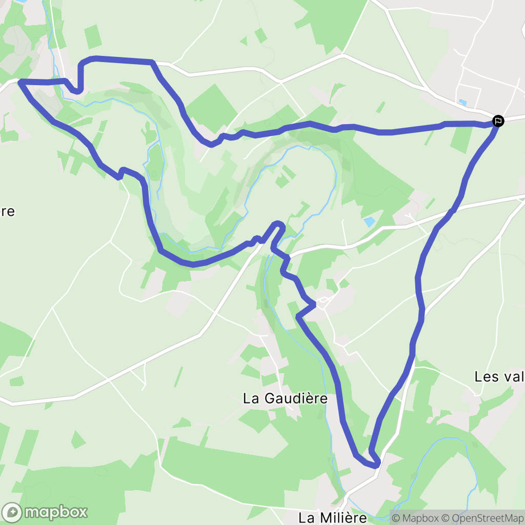 Champagné-Saint-Hilaire : carte du parcours de randonnée - France
