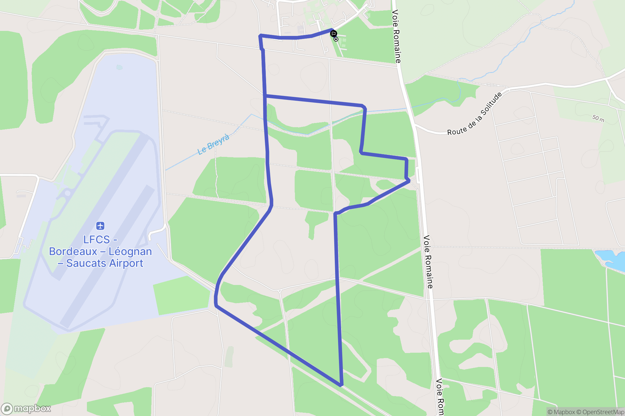 Martillac : carte du parcours de randonnée - France