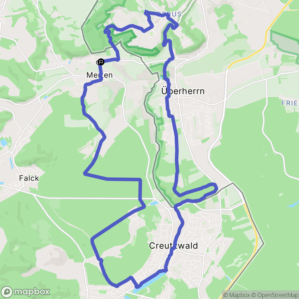 Merten : carte du parcours de randonnée - France