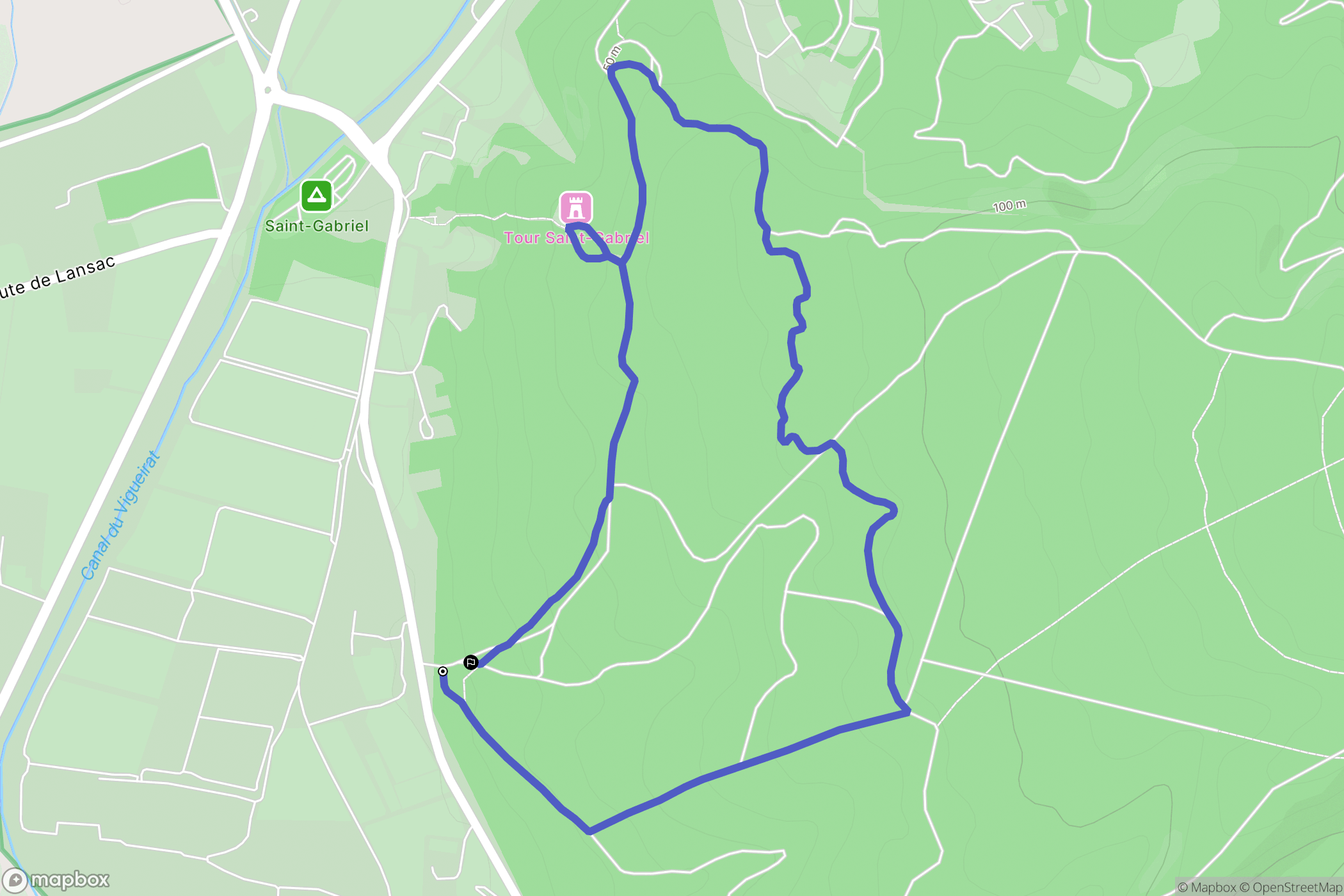 Tarascon : carte du parcours de randonnée - France