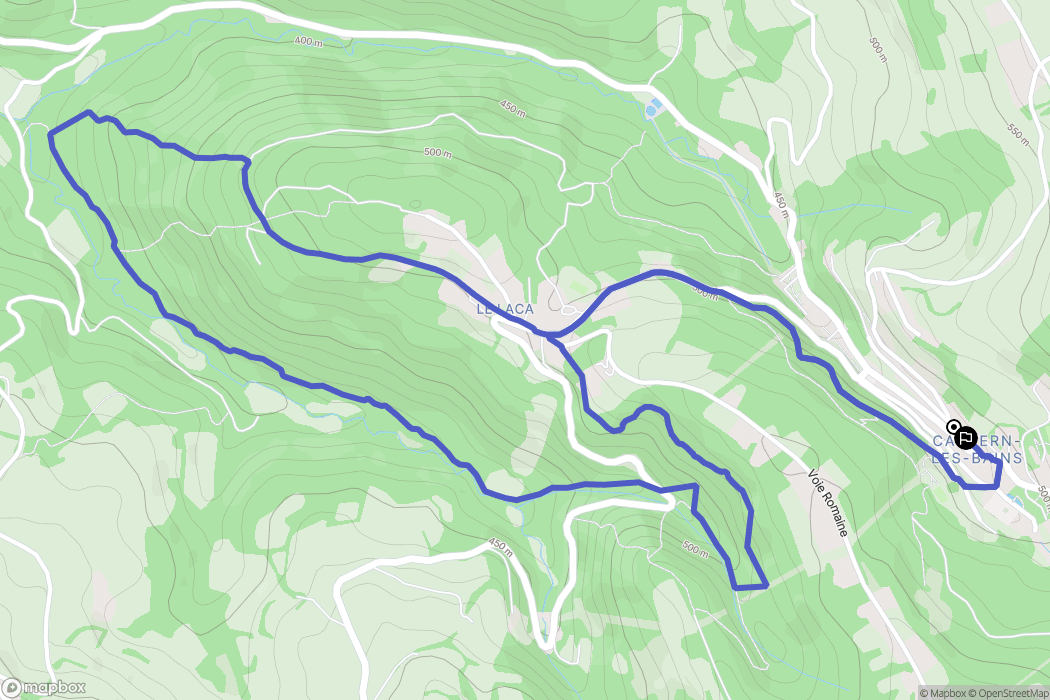 Capvern : carte du parcours de randonnée - France