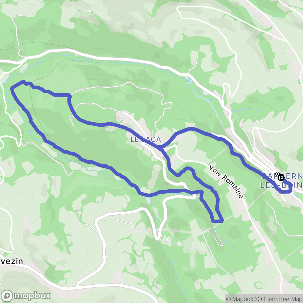 Capvern : carte du parcours de randonnée - France
