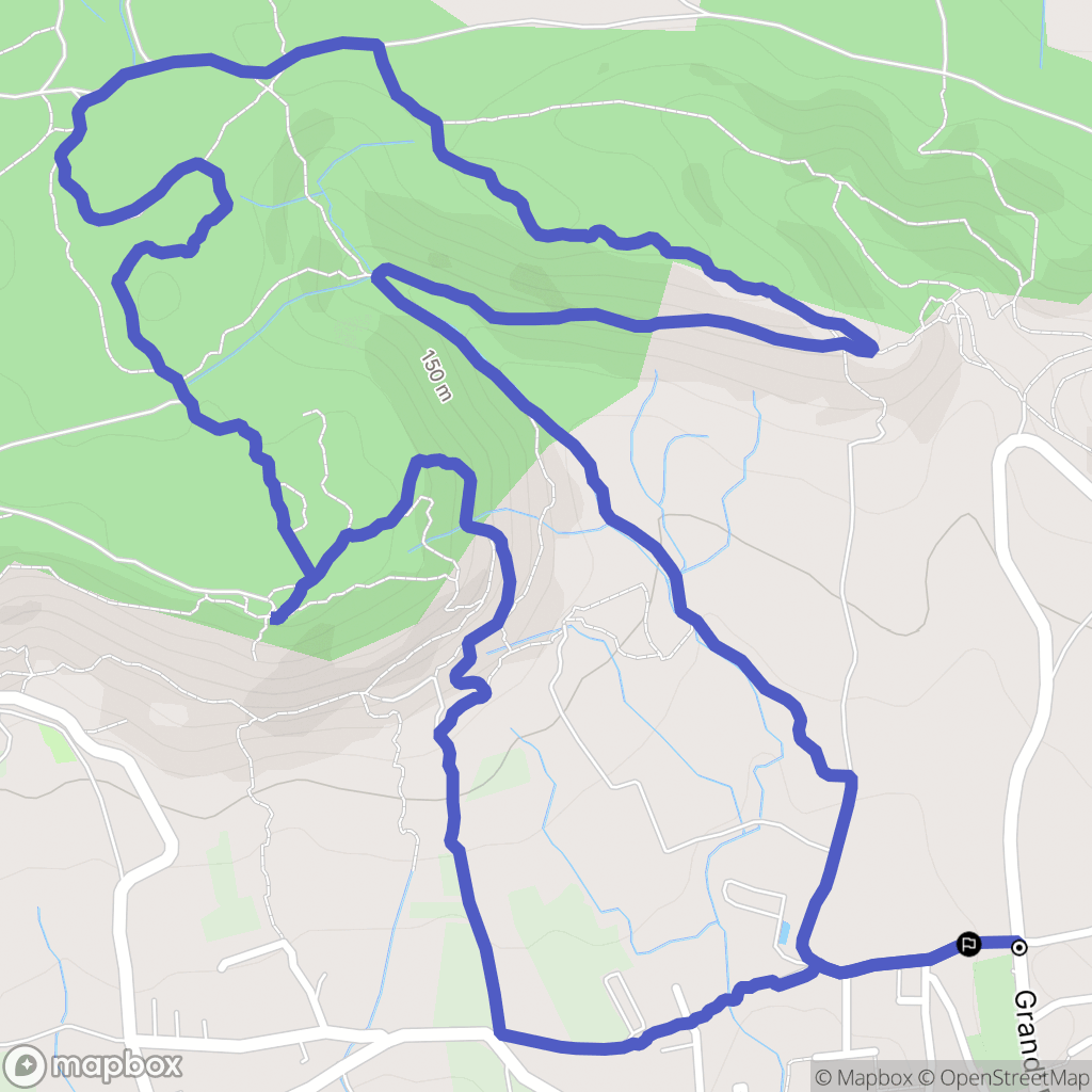 Clarensac : carte du parcours de randonnée - France