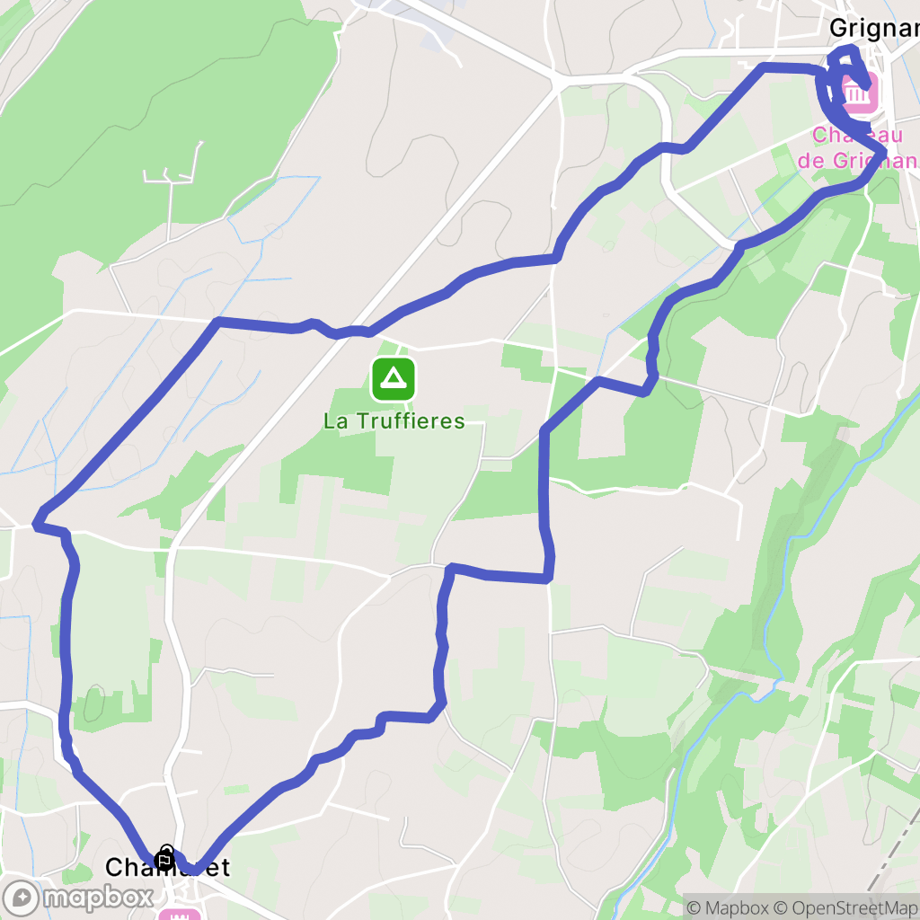 Chamaret : carte du parcours de randonnée - France
