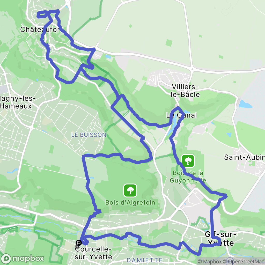 Gif-sur-Yvette : carte du parcours de randonnée - France