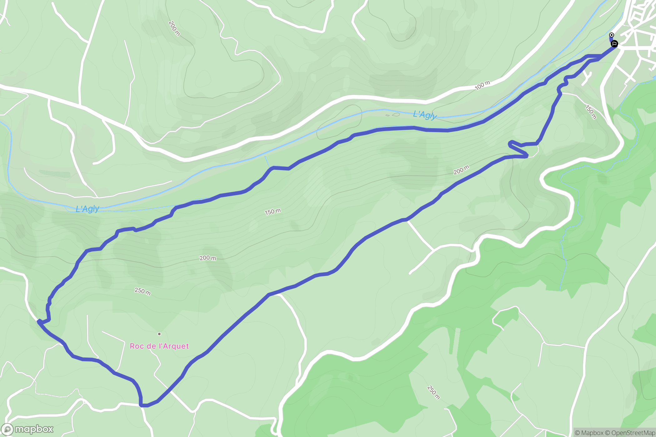 Latour-de-France : carte du parcours de randonnée - France