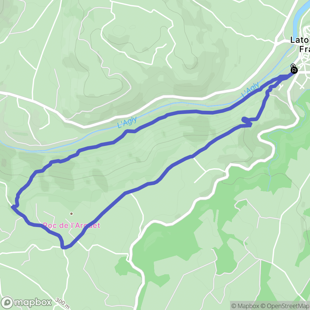 Latour-de-France : carte du parcours de randonnée - France