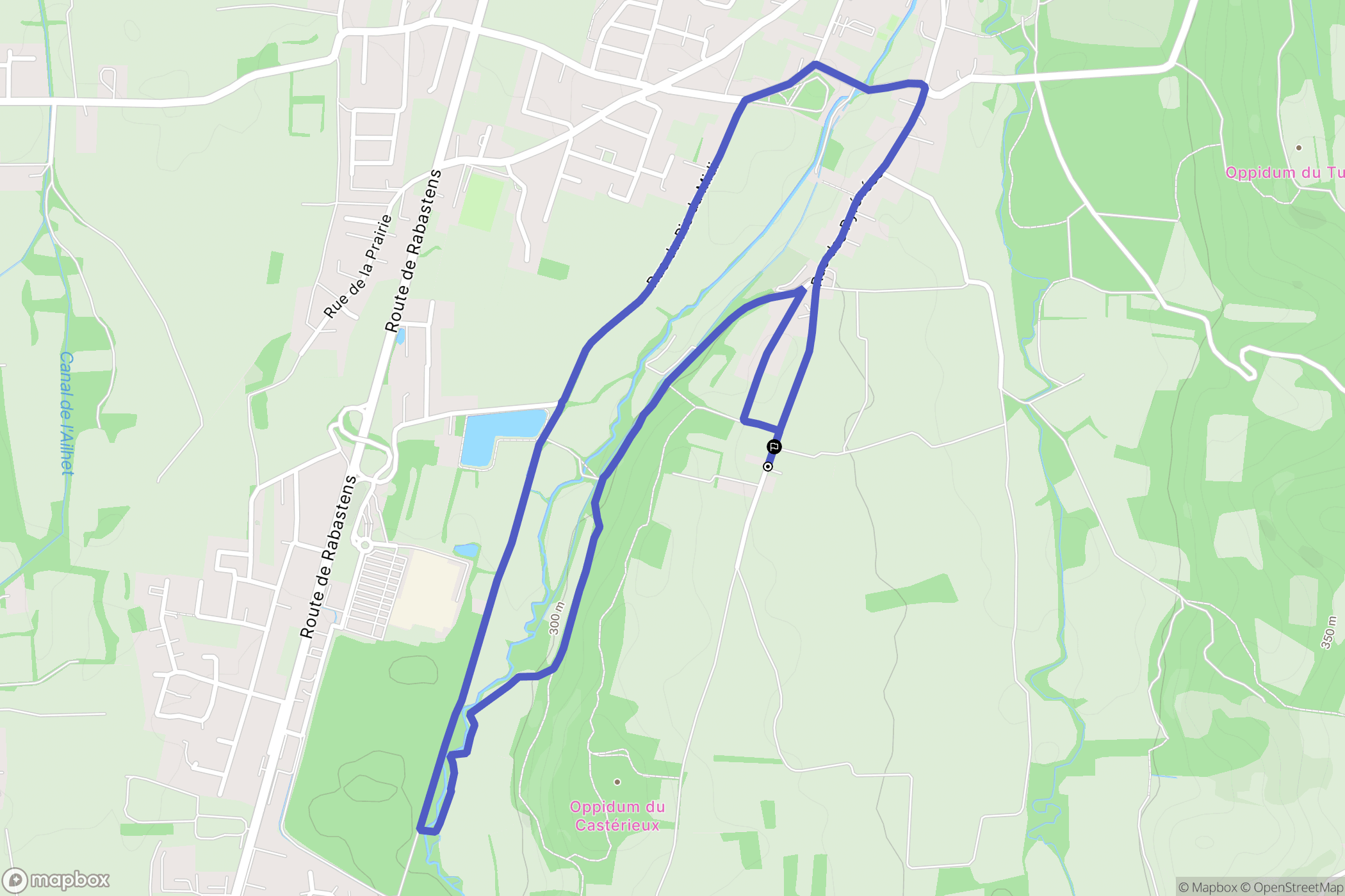 Orleix : carte du parcours de randonnée - France
