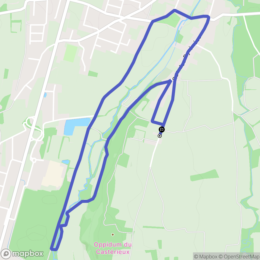 Orleix : carte du parcours de randonnée - France