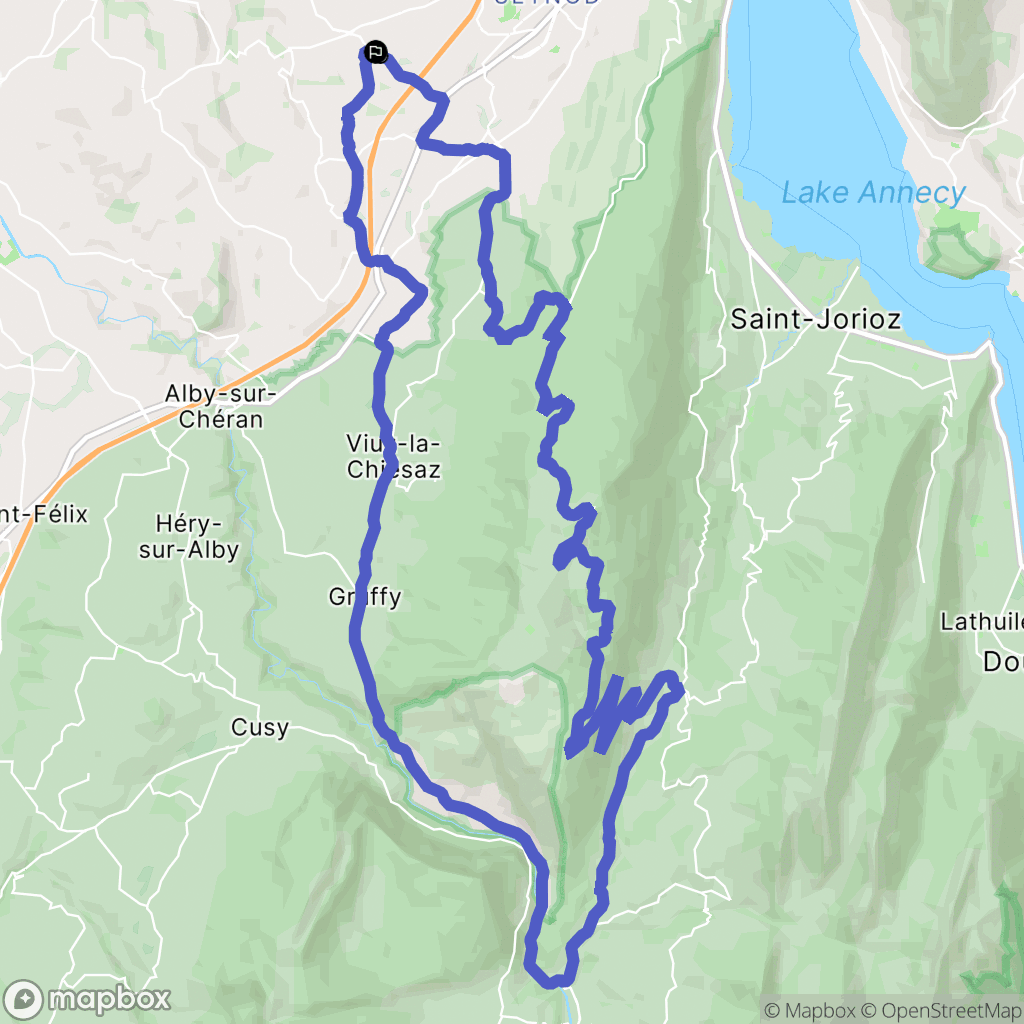 Chavanod : carte du parcours de randonnée - France