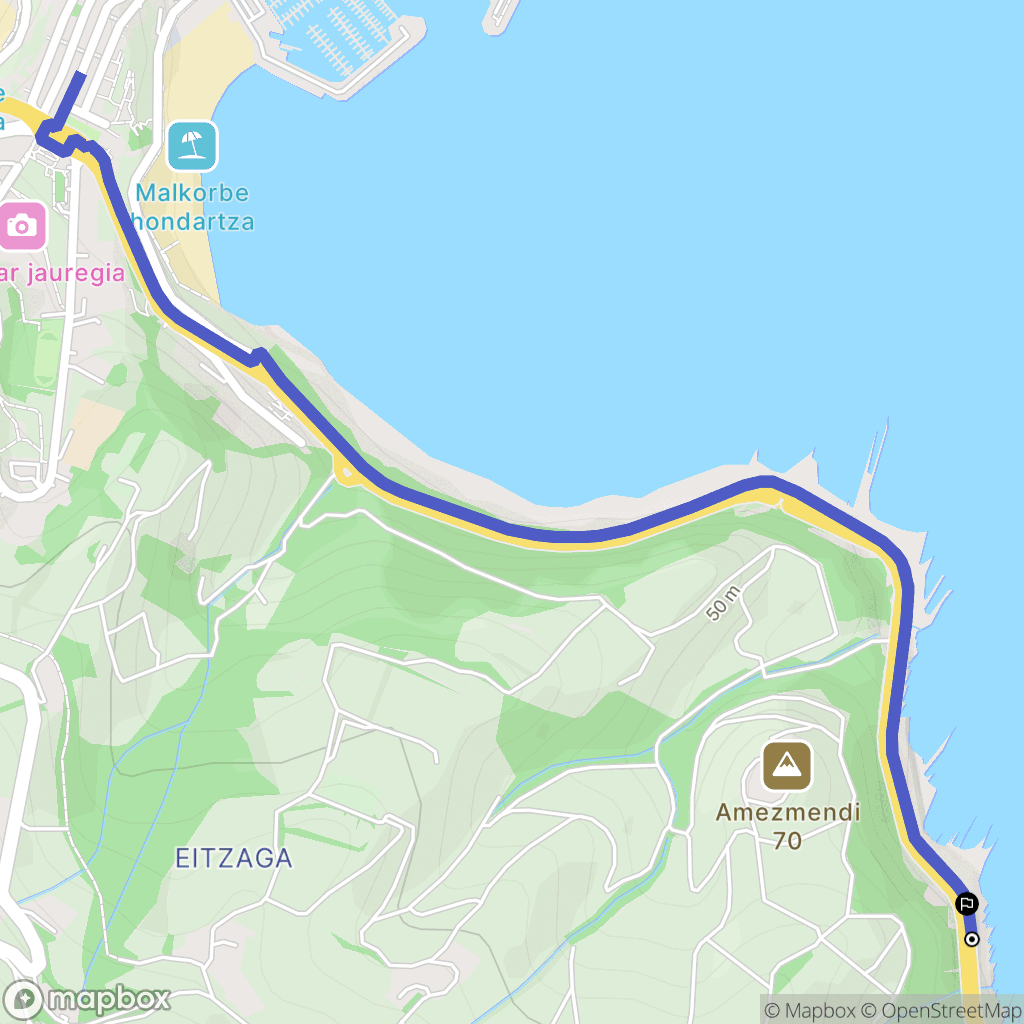 Eitzaga : carte du parcours de randonnée - Spain