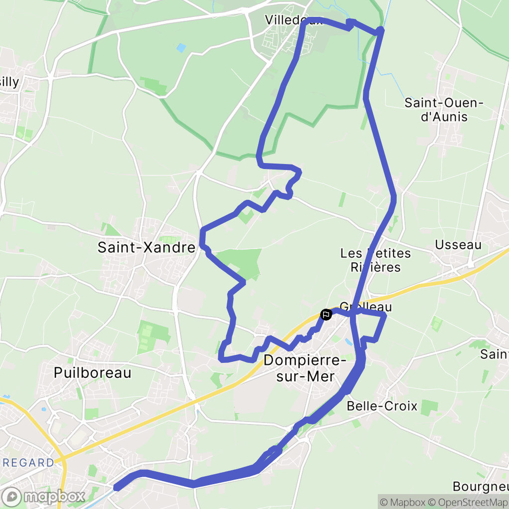 Dompierre-sur-Mer : carte du parcours de randonnée - France