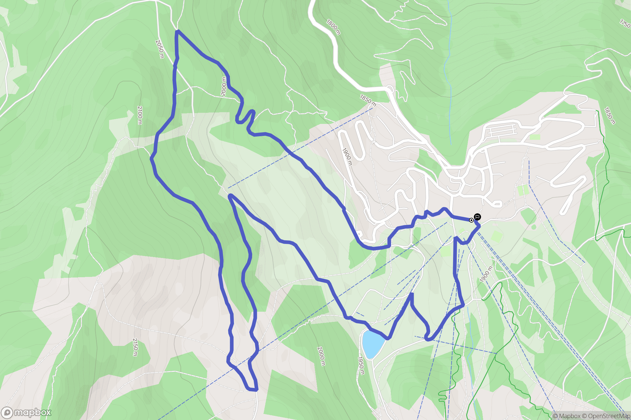 Risoul : carte du parcours de randonnée - France
