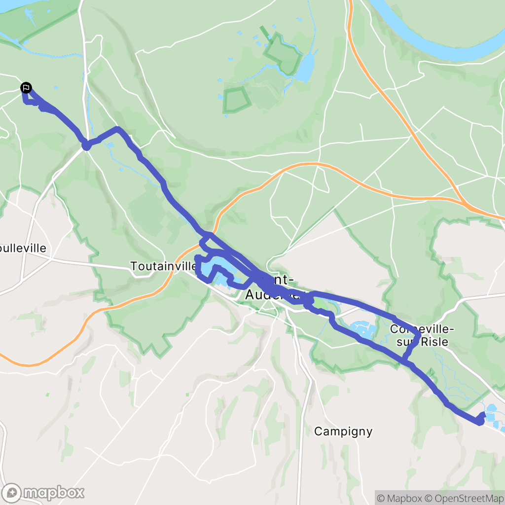 Conteville : carte du parcours de randonnée - France