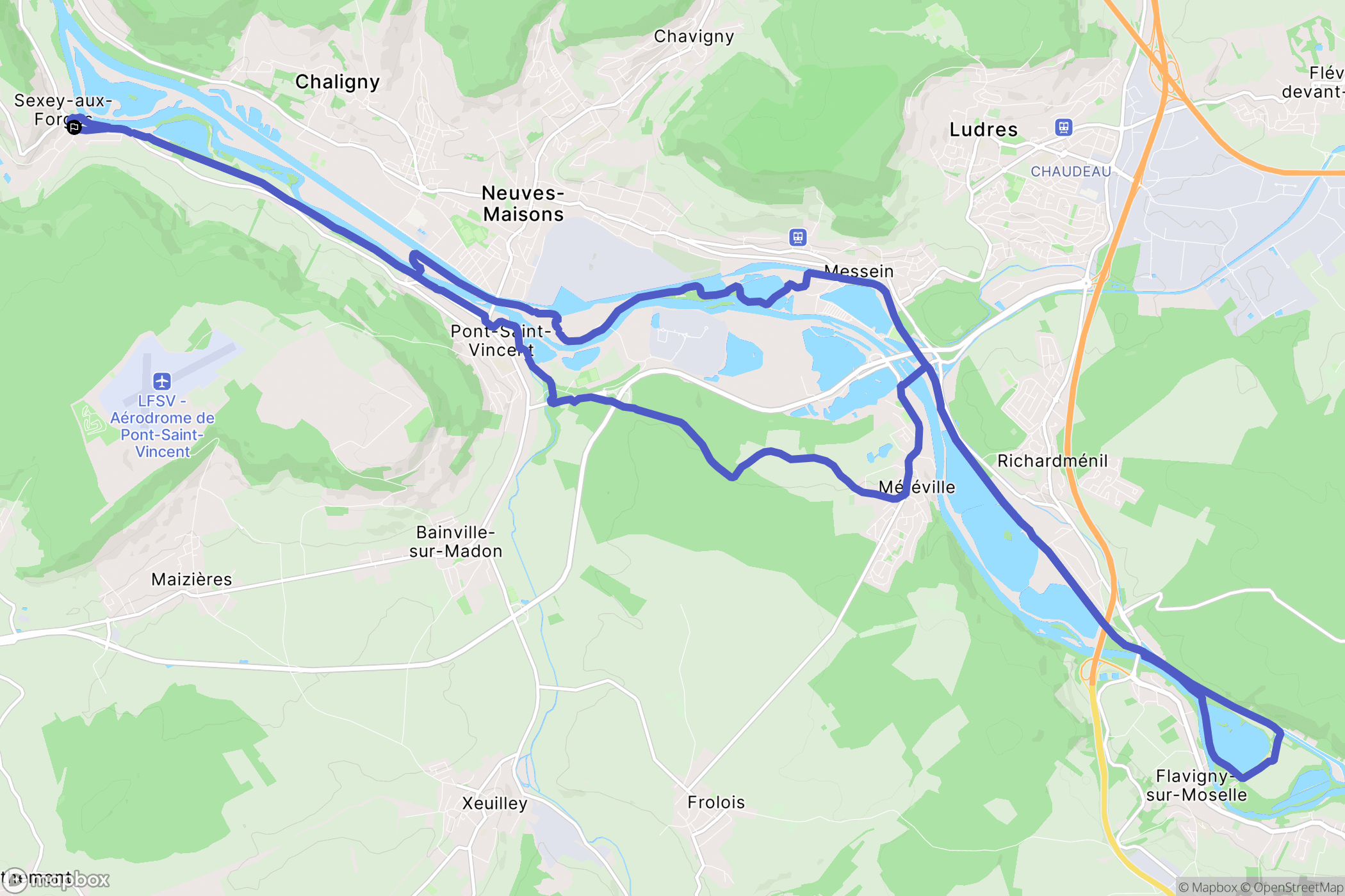 Sexey-aux-Forges : carte du parcours de randonnée - France