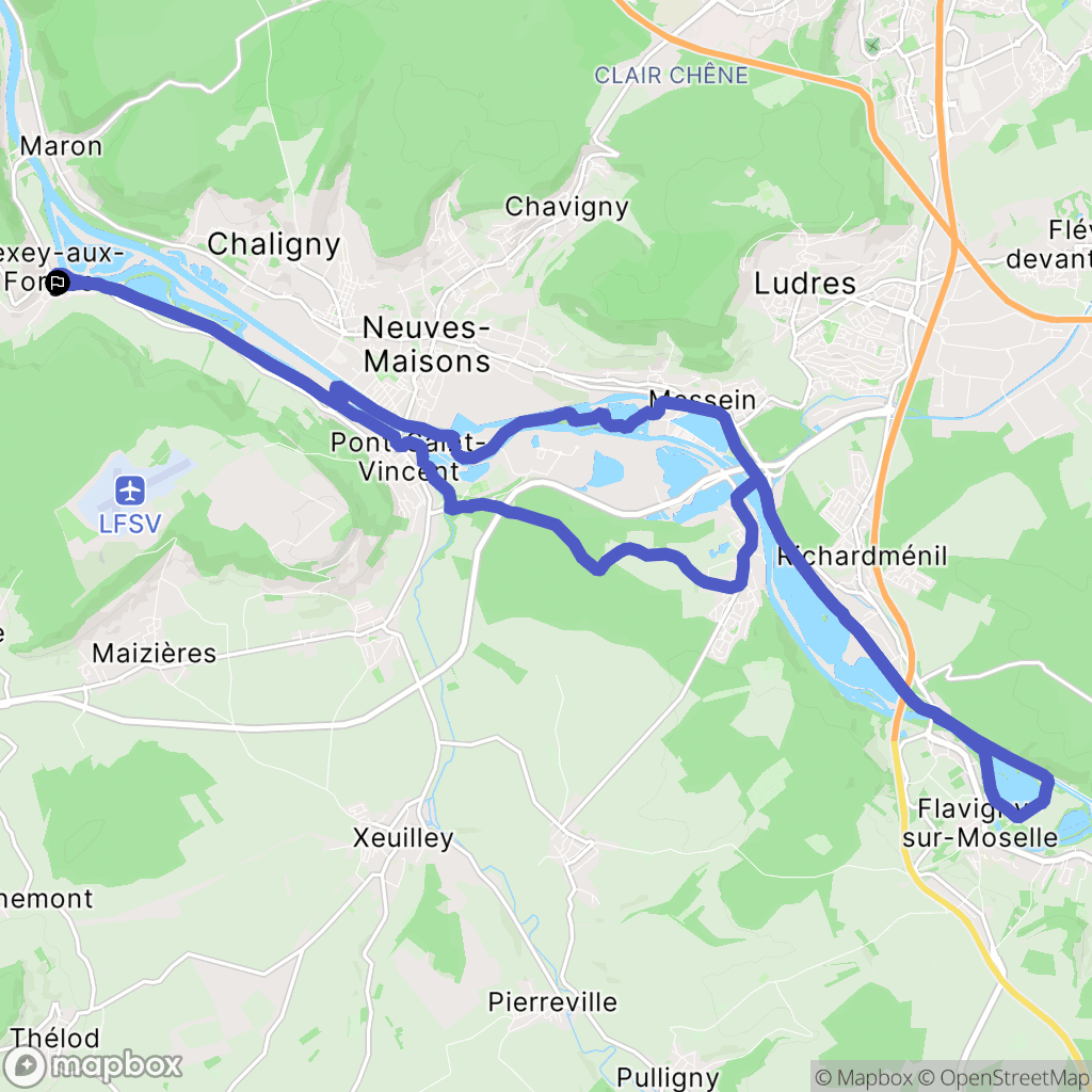 Sexey-aux-Forges : carte du parcours de randonnée - France