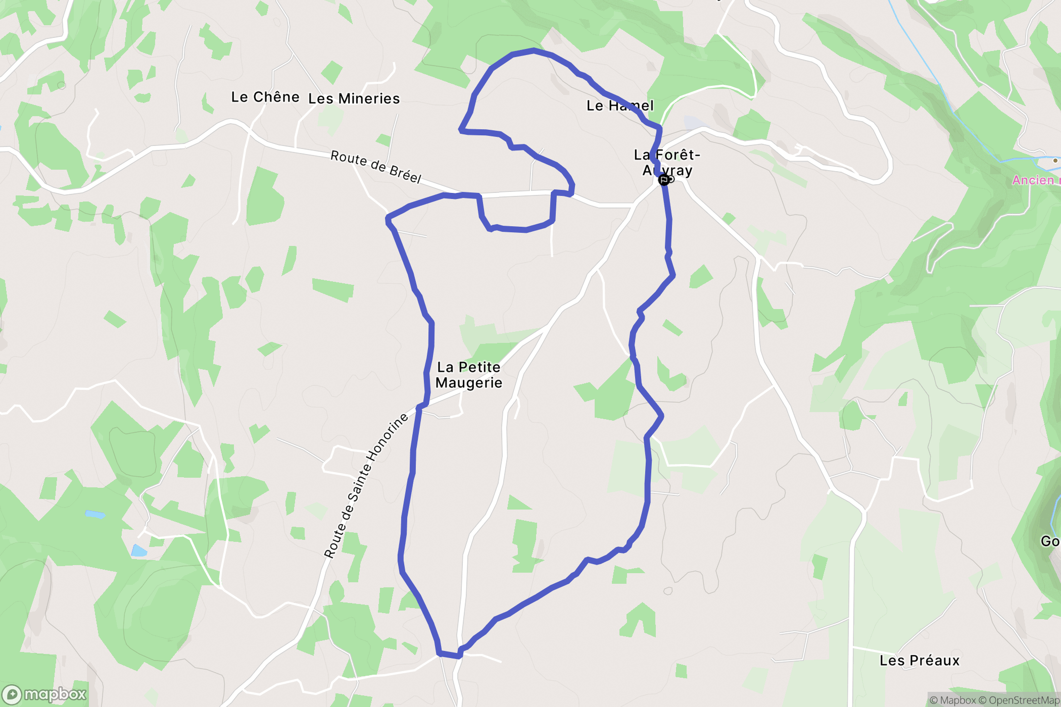 Putanges-le-Lac : carte du parcours de randonnée - France