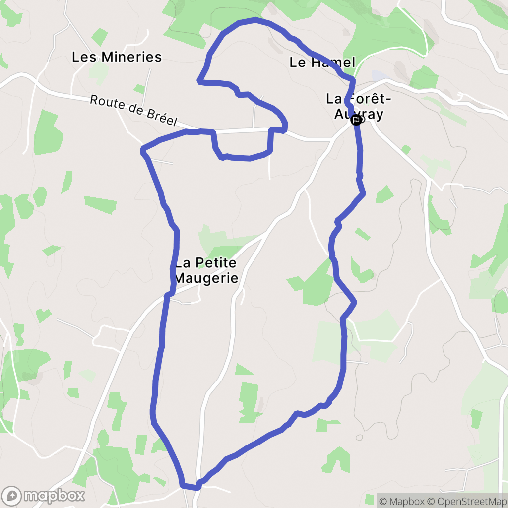 Putanges-le-Lac : carte du parcours de randonnée - France
