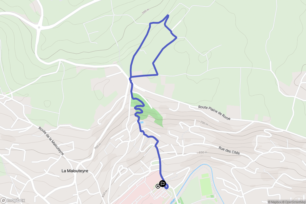 Aiguilhe : carte du parcours de randonnée - France