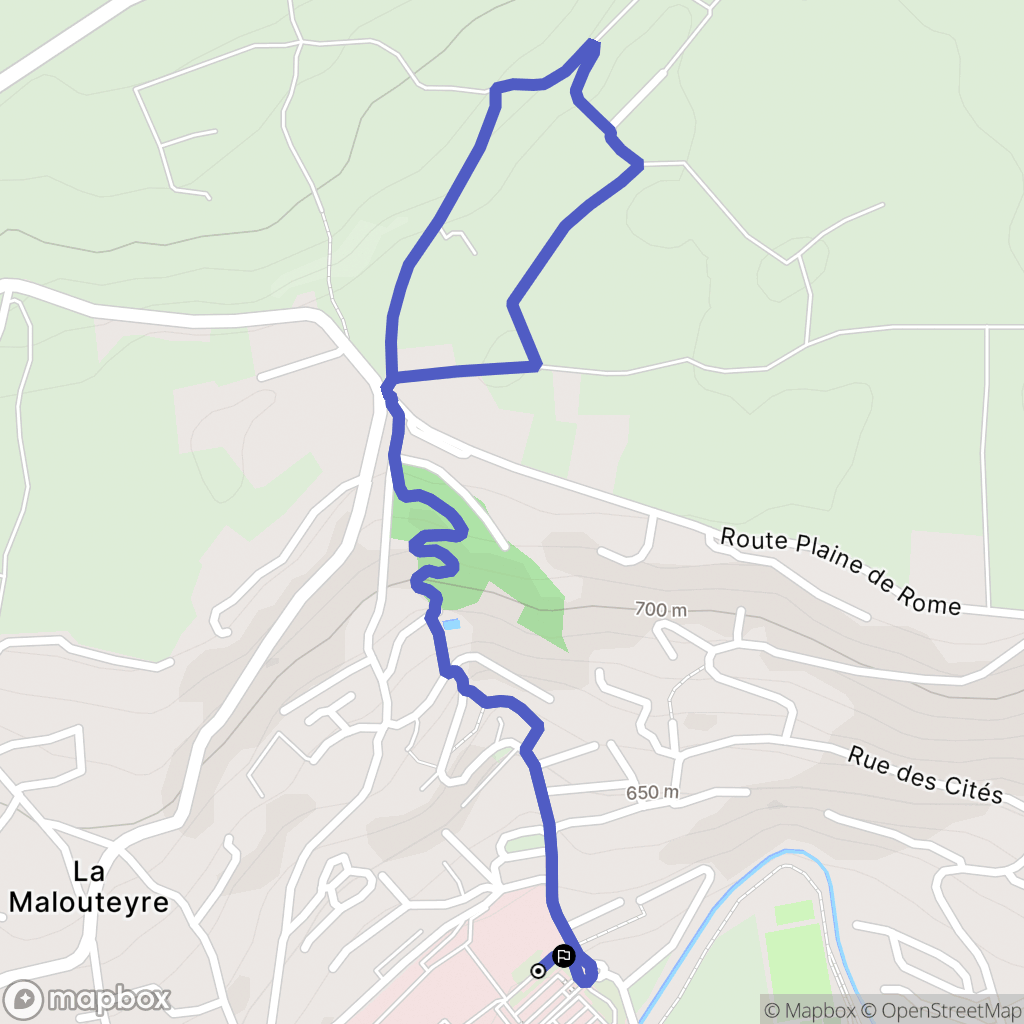 Aiguilhe : carte du parcours de randonnée - France