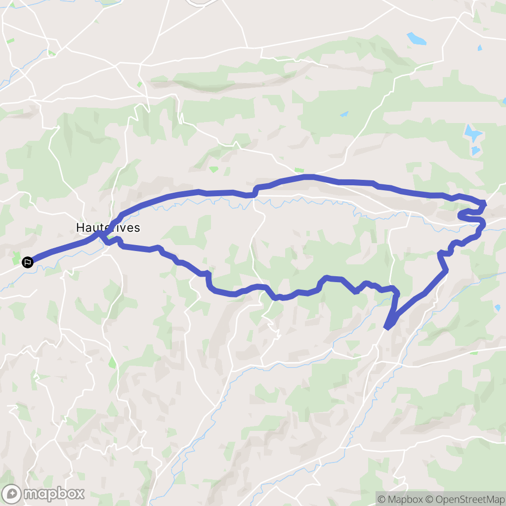 Hauterives : carte du parcours de randonnée - France