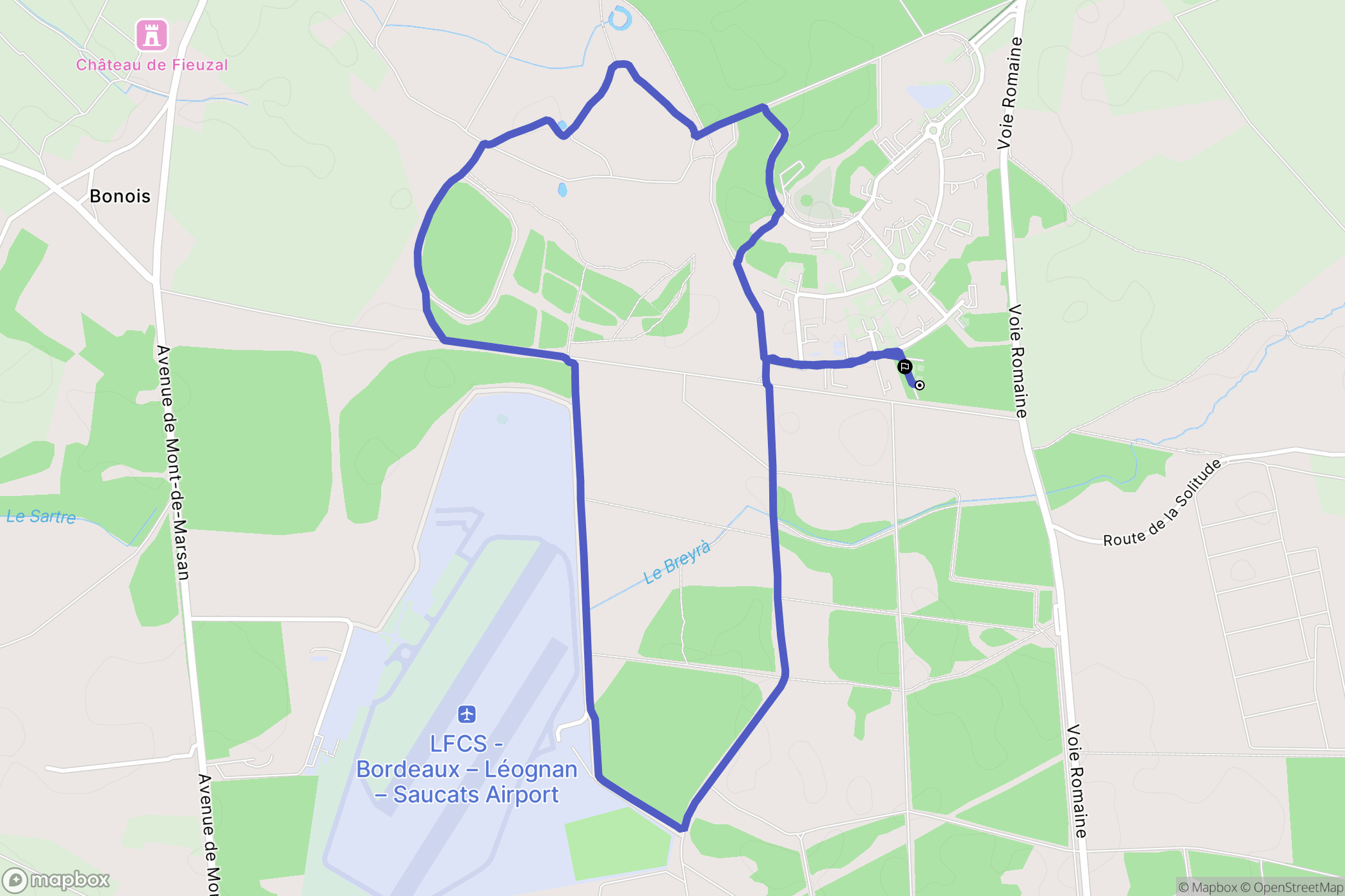 Martillac : carte du parcours de randonnée - France