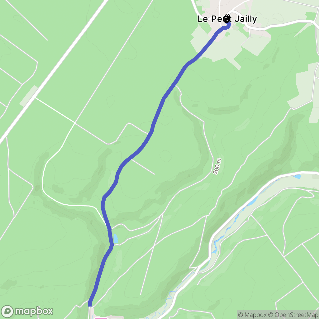 Touillon : carte du parcours de randonnée - France