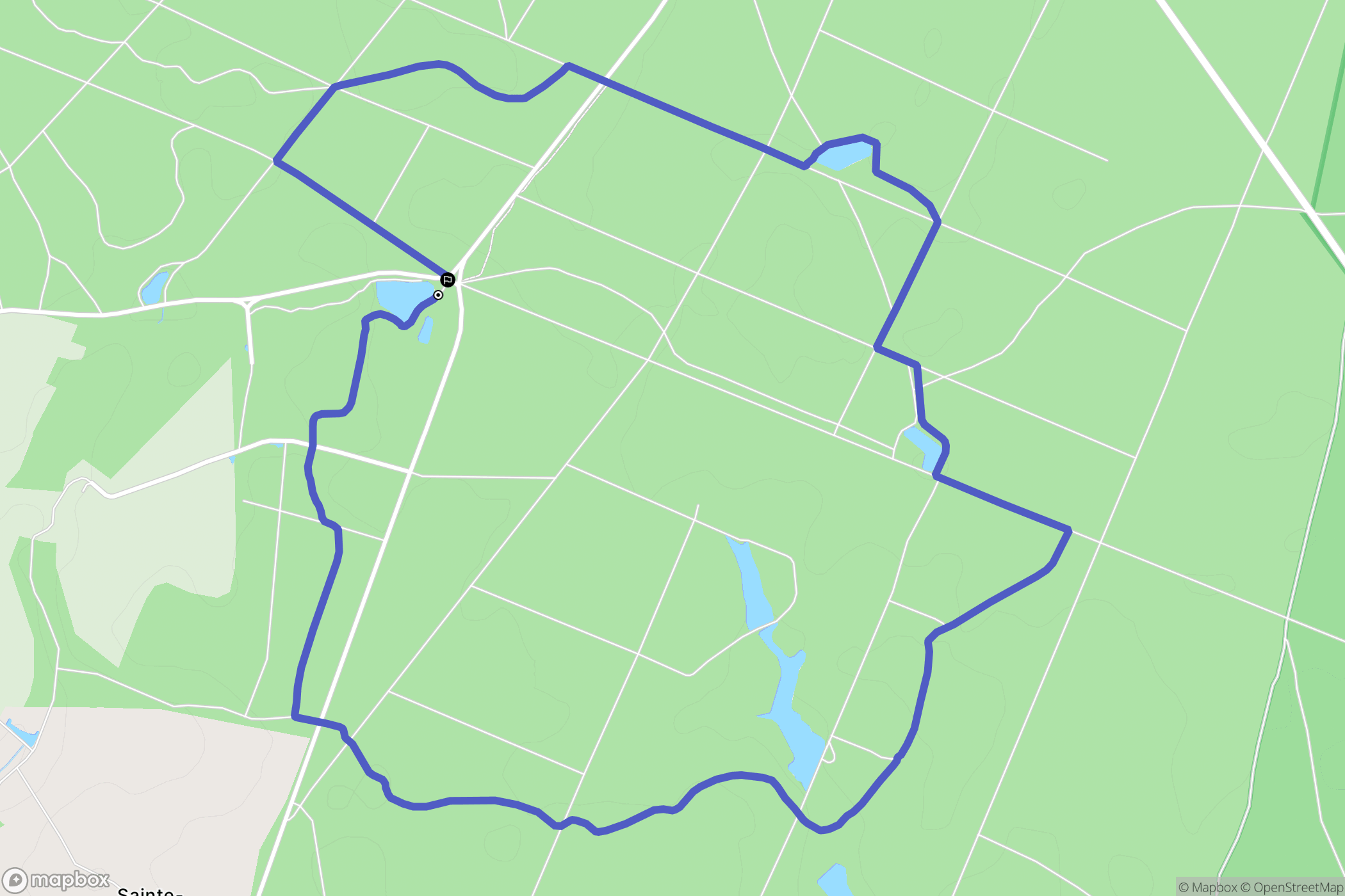 Bossay-sur-Claise : carte du parcours de randonnée - France