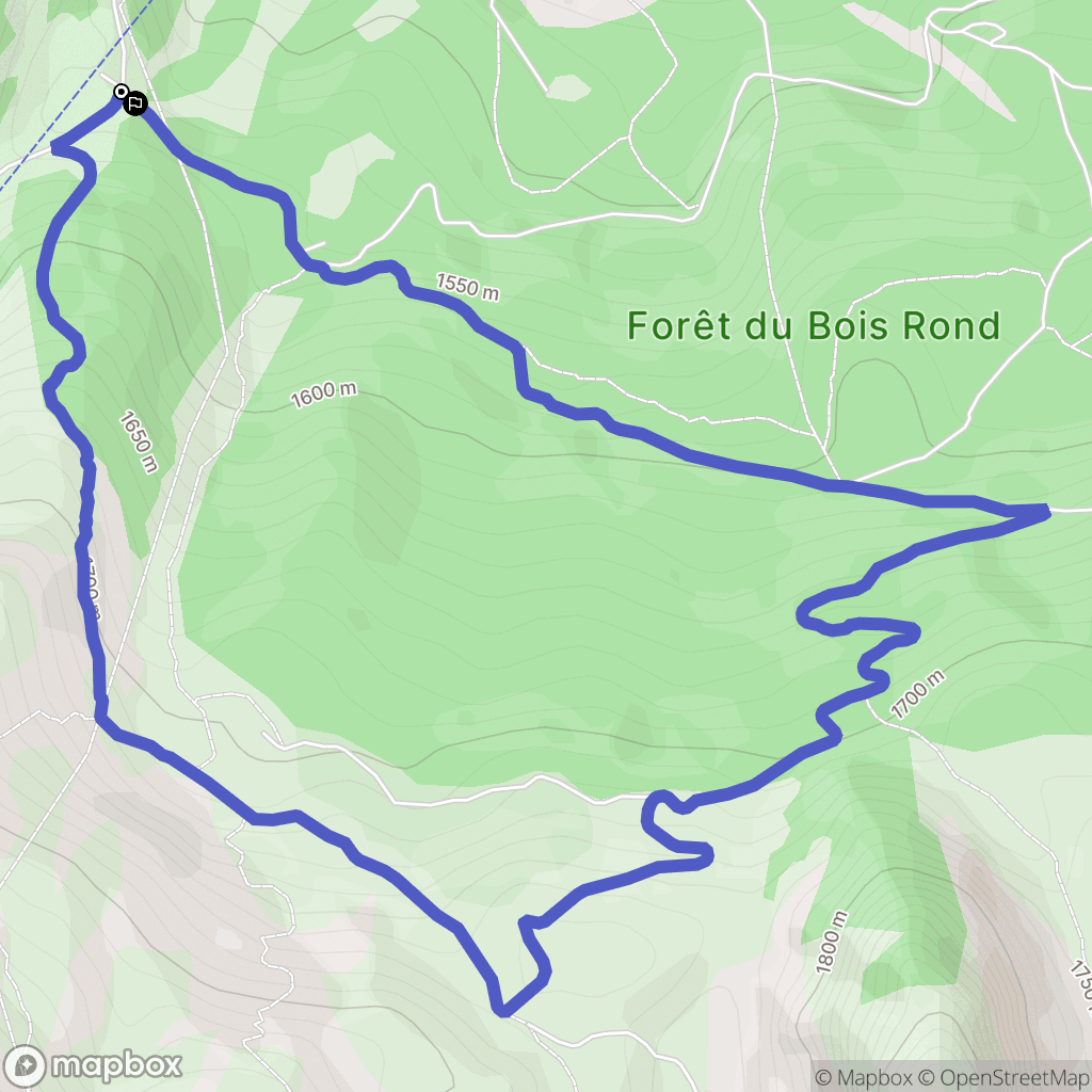 Dévoluy : carte du parcours de randonnée - France