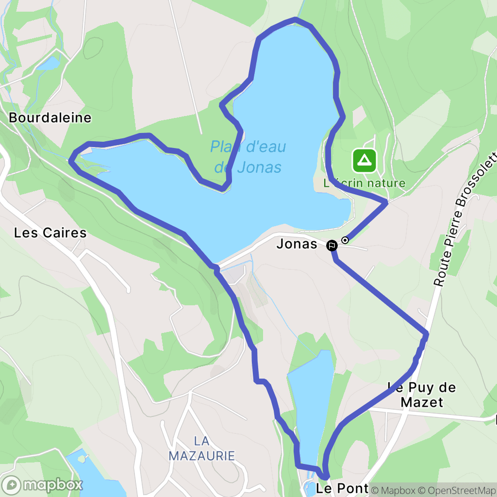 Ambazac : carte du parcours de randonnée - France