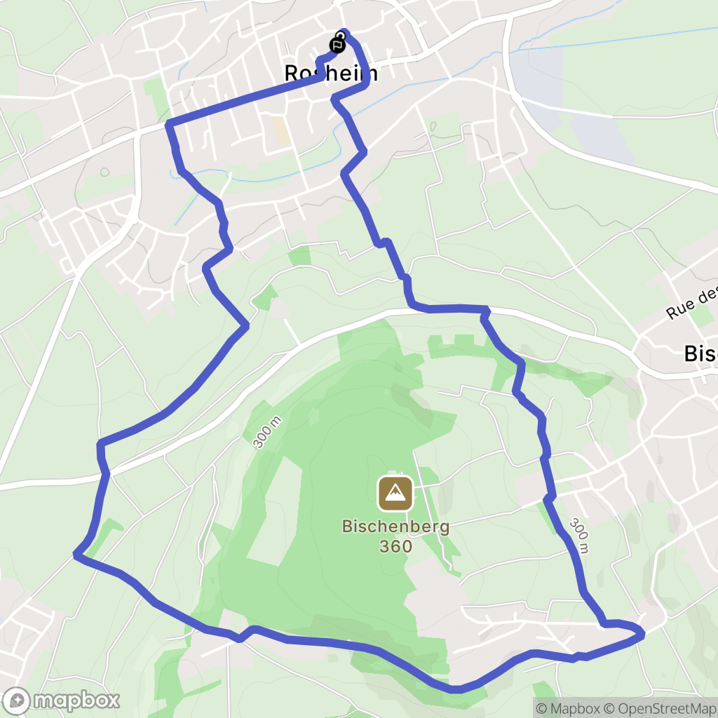 Rosheim : carte du parcours de randonnée - France