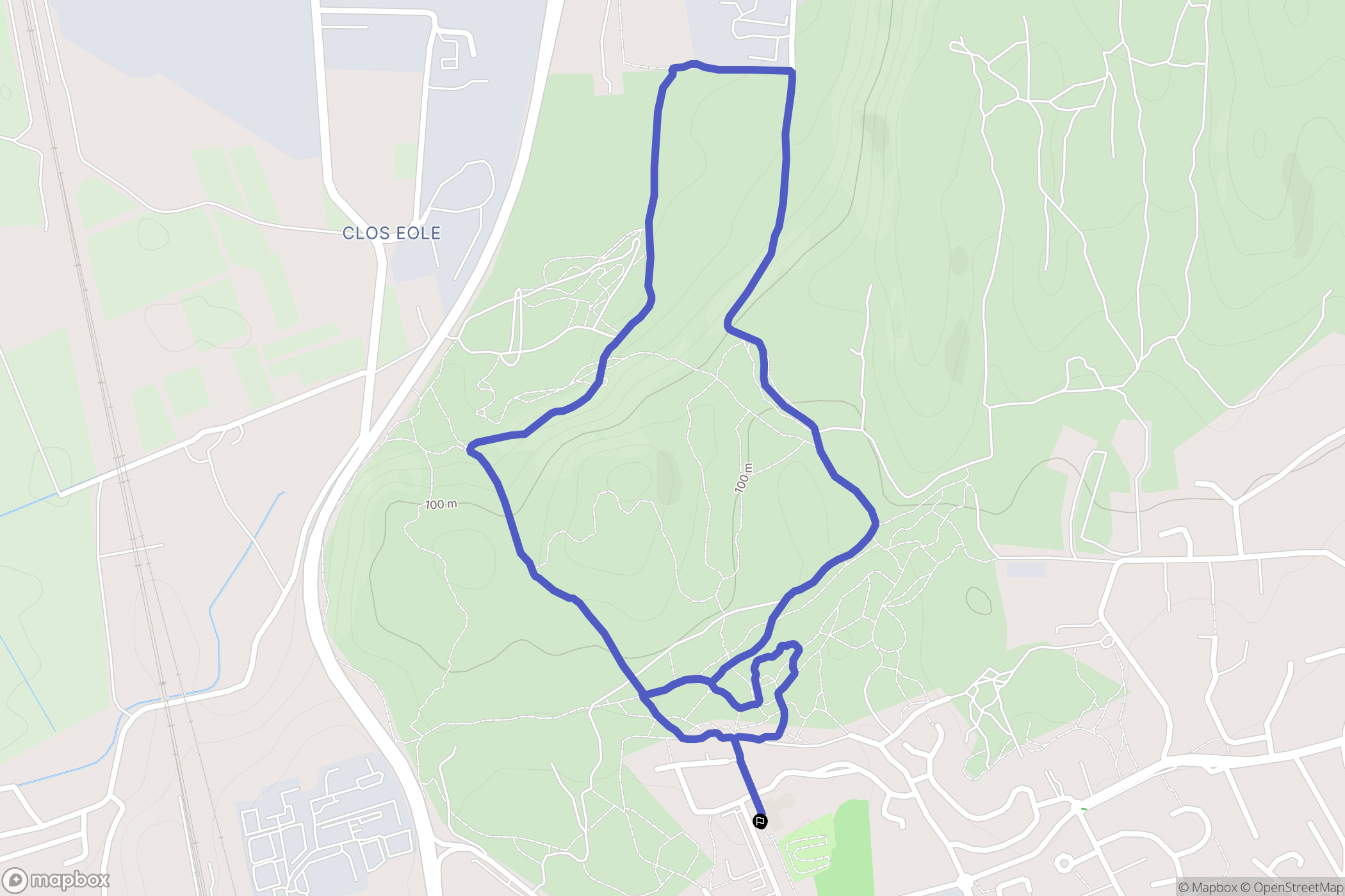 Les Angles : carte du parcours de randonnée - France