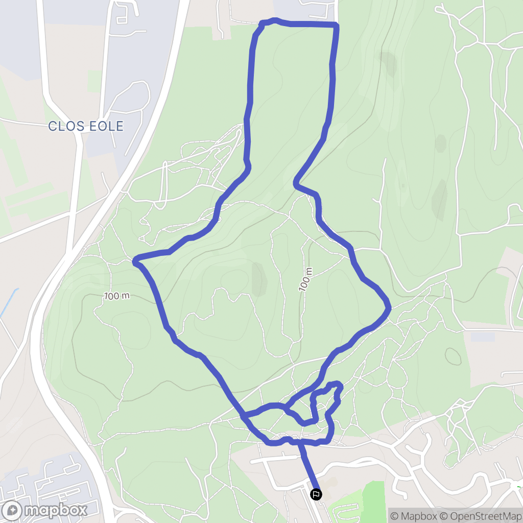Les Angles : carte du parcours de randonnée - France