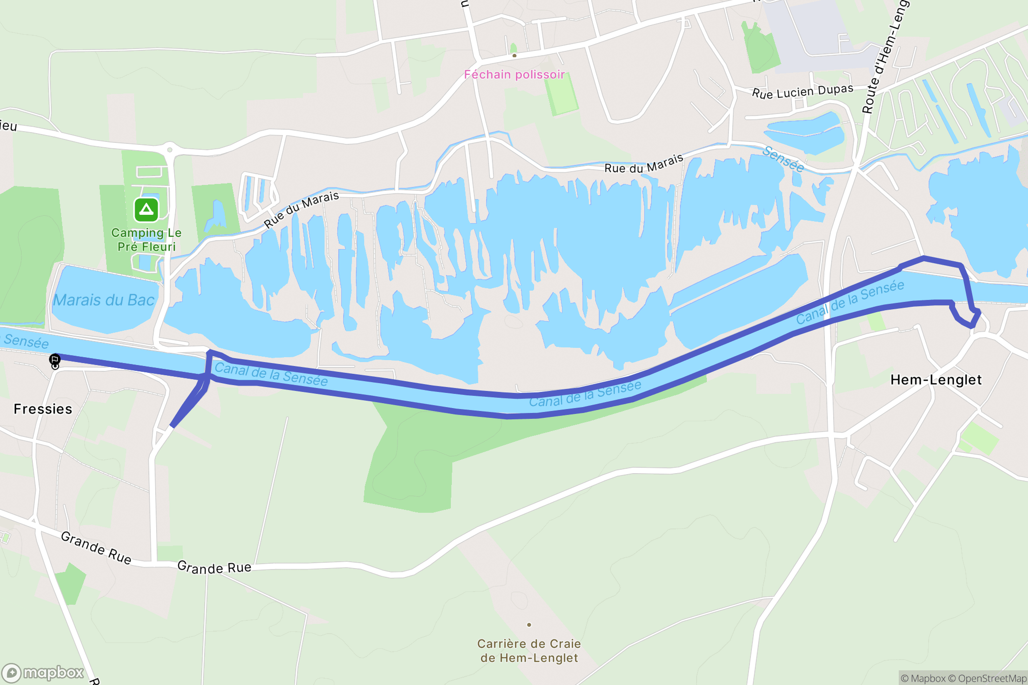 Fressies : carte du parcours de randonnée - France