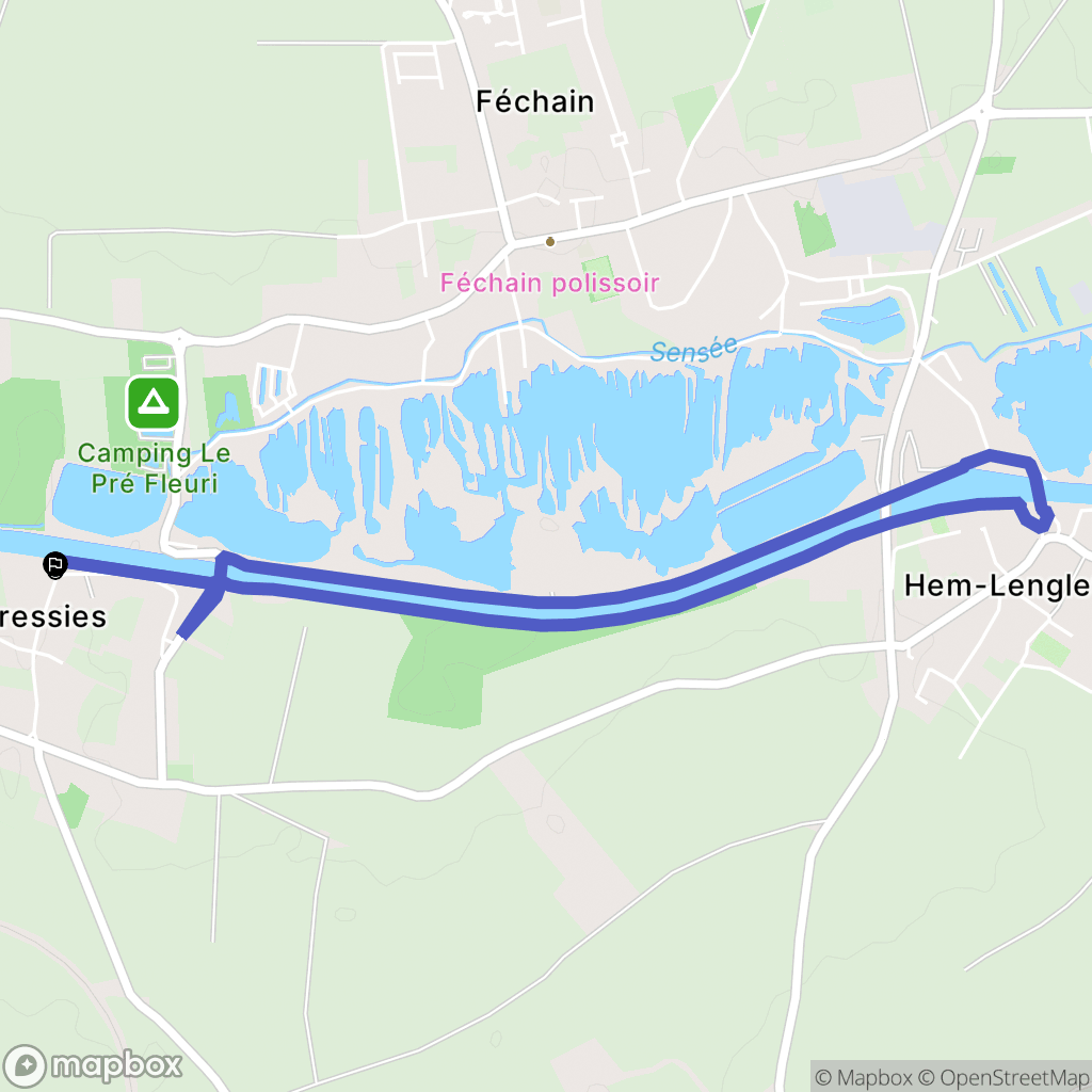 Fressies : carte du parcours de randonnée - France