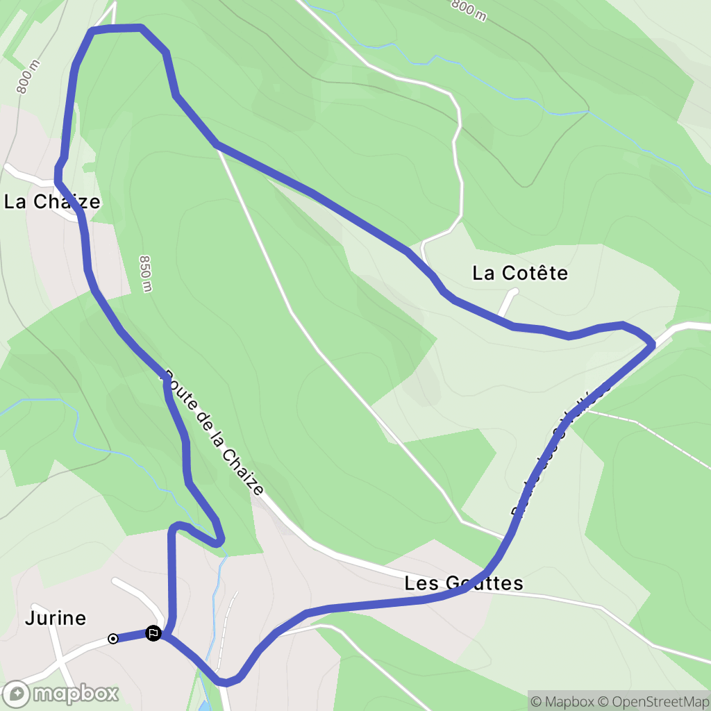 Saint-Just-Malmont : carte du parcours de randonnée - France