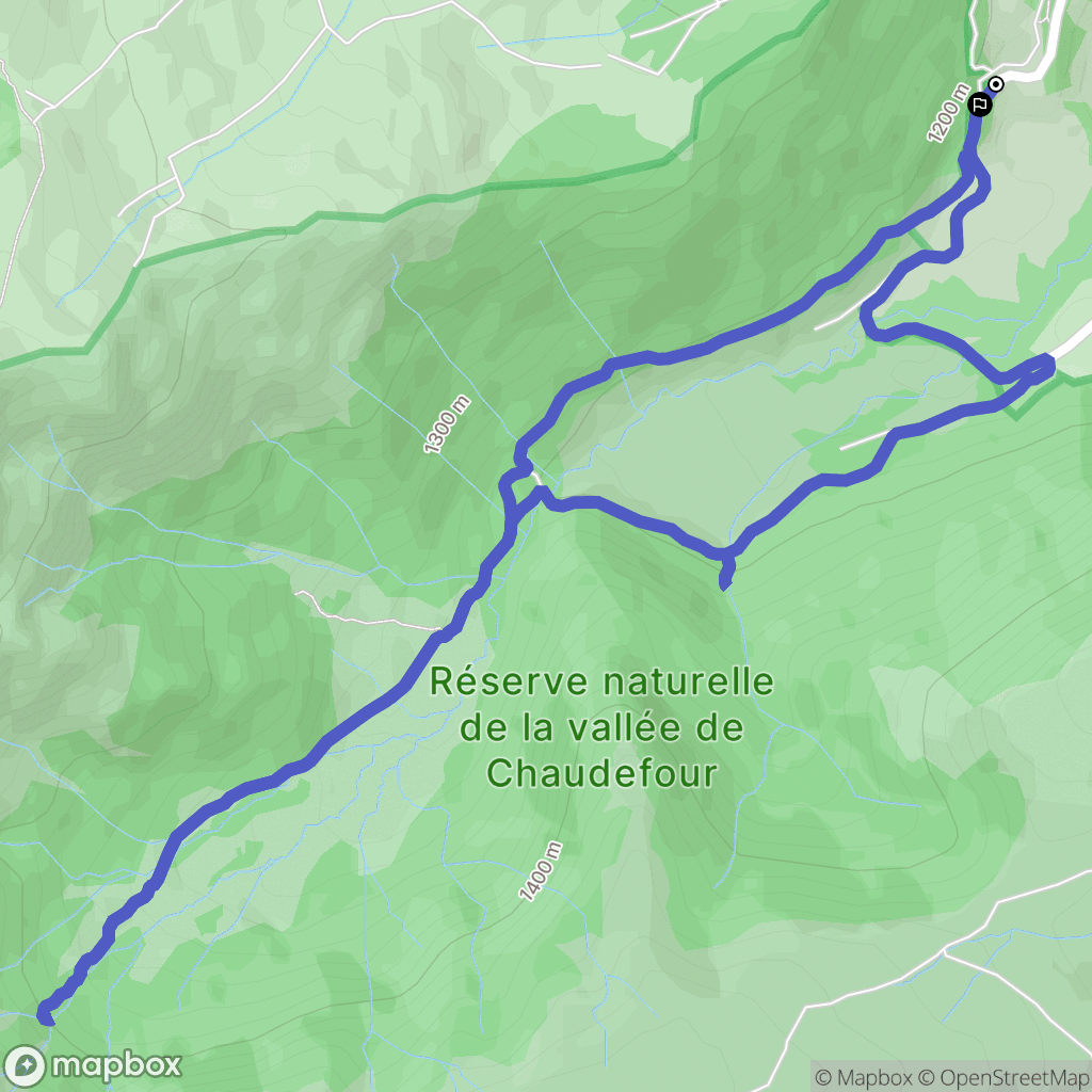 Chambon-sur-Lac : carte du parcours de randonnée - France
